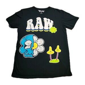 Rawyalty Smiley Drift Puff Print Shirt Mens M Mushroom Graphic Tee